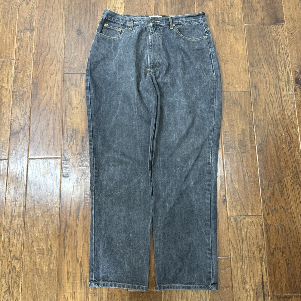 Vintage Y2K Plugg Jeans Baggy Skater Grunge Hip Hop Dark Streetwear Mens 34x31.5
